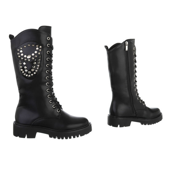 Trendy hoge zwarte boot Yentl.