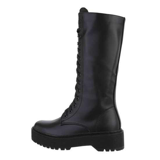 Trendy hoge zwarte boot Djemma