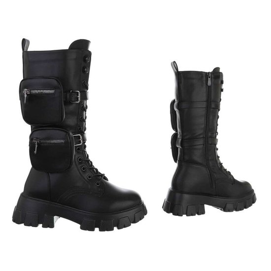 Trendy hoge zwarte boot Gabrielle.