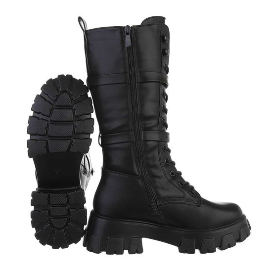 Trendy hoge zwarte boot Gabrielle.