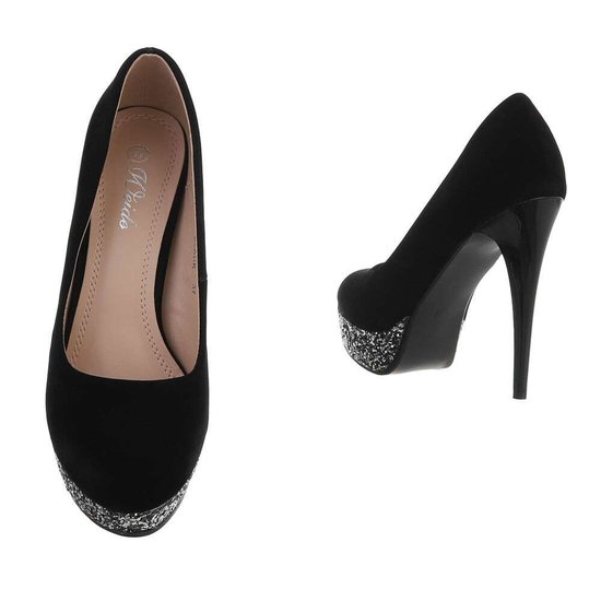 Elegante hoge zwarte pump Carlita.