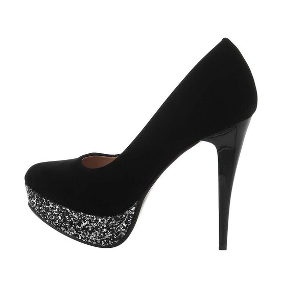 Elegante hoge zwarte pump Carlita.