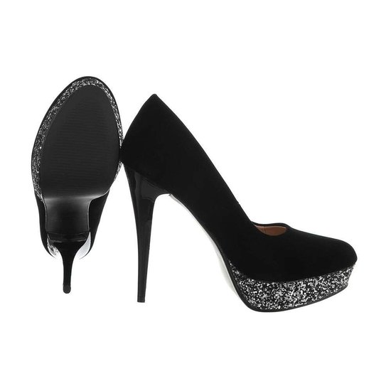 Elegante hoge zwarte pump Carlita.