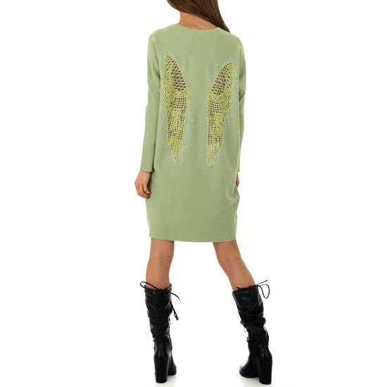 Trendy pastel groene oversized truijurk.