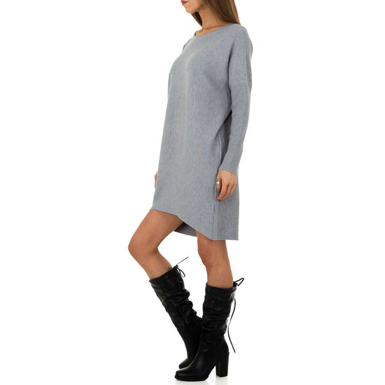 Trendy grijze oversized truijurk.