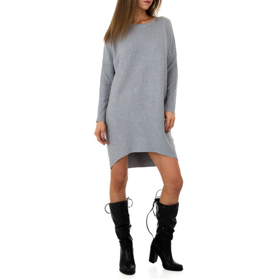 Trendy grijze oversized truijurk.