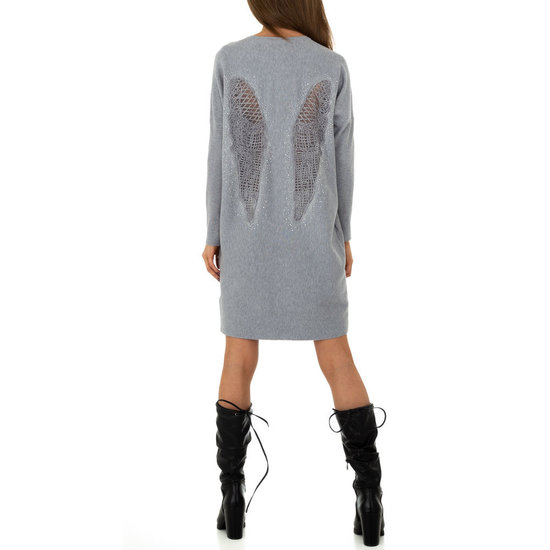 Trendy grijze oversized truijurk.