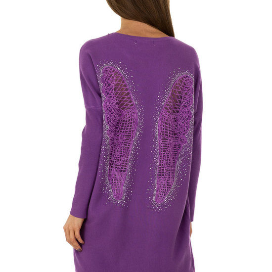 Trendy lila oversized truijurk.