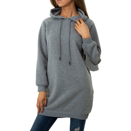 Hippe grijze sweater- long pullover.