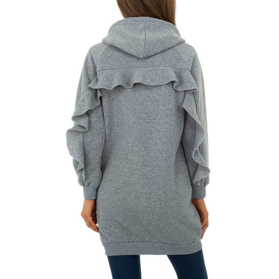 Hippe grijze sweater- long pullover.