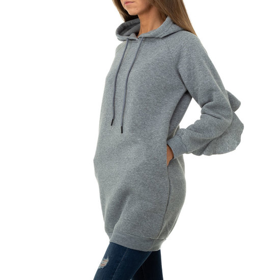 Hippe grijze sweater- long pullover.
