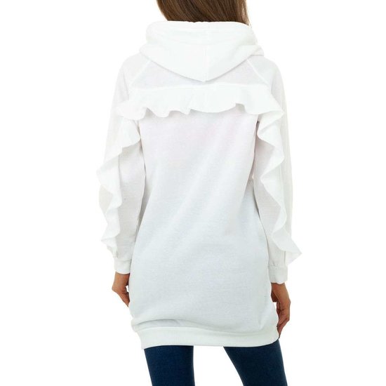 Hippe witte sweater- long pullover.
