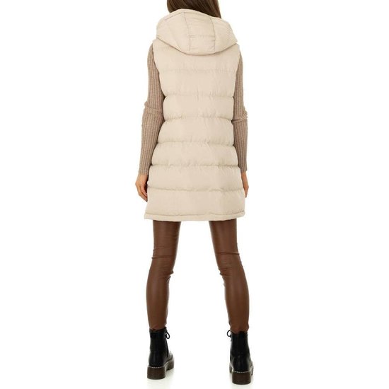 Trendy cream oversized gewatteerde bodywarmer.