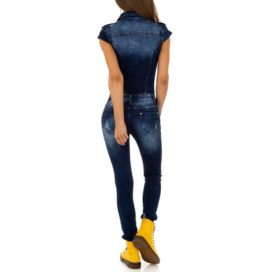 Trendy mouwloze destroyed jeans jumpsuit.SOLD OUT