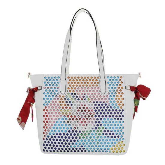 Hippe witte mix shopperbag.