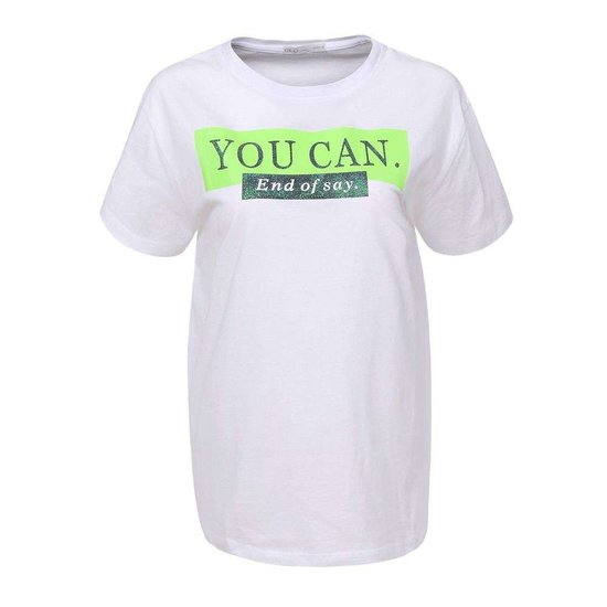 Wit t-shirt  YOU CAN
