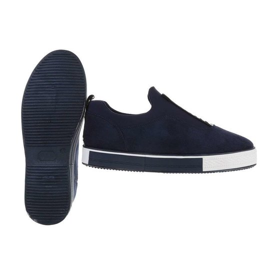 Blauwe daimen lage sneaker Mollie.