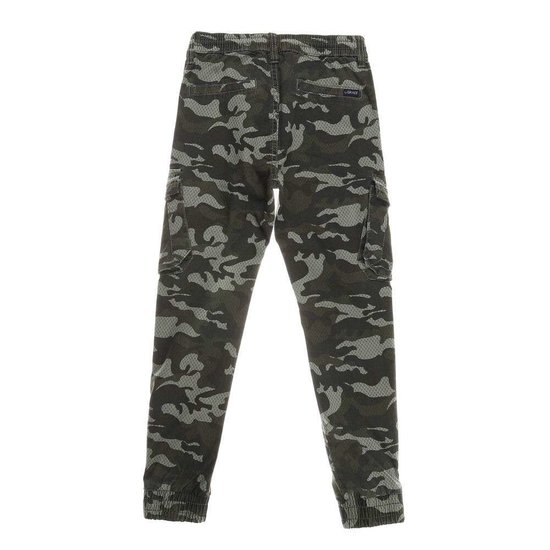 Camouflage jongens jeans armygreen.