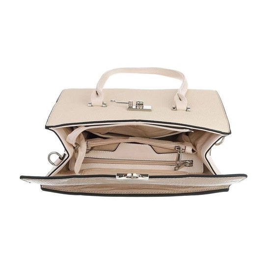 Klassieke beige schoudertas.