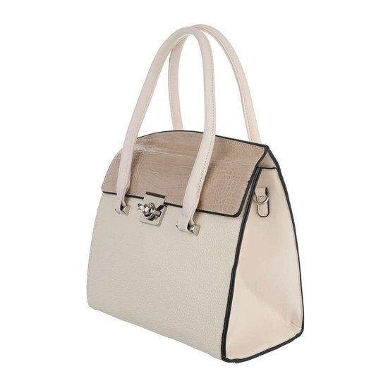 Klassieke beige schoudertas.