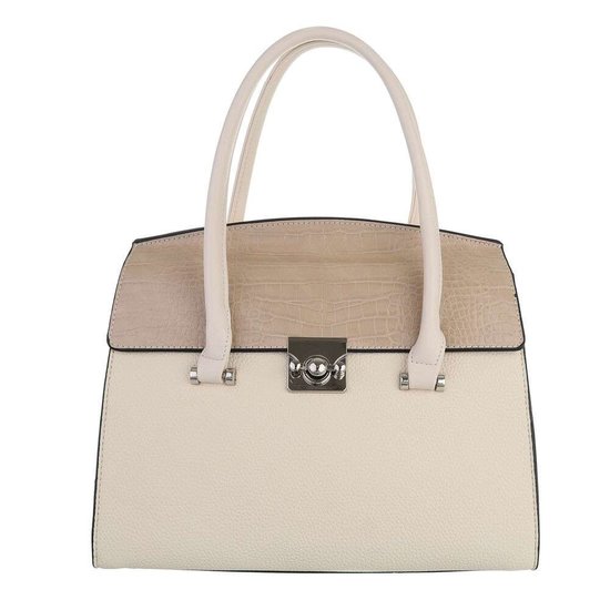 Klassieke beige schoudertas.