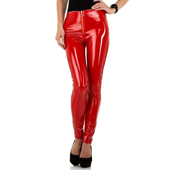Fashion rode latex broek.SOLD OUT - Sibelle Fashion