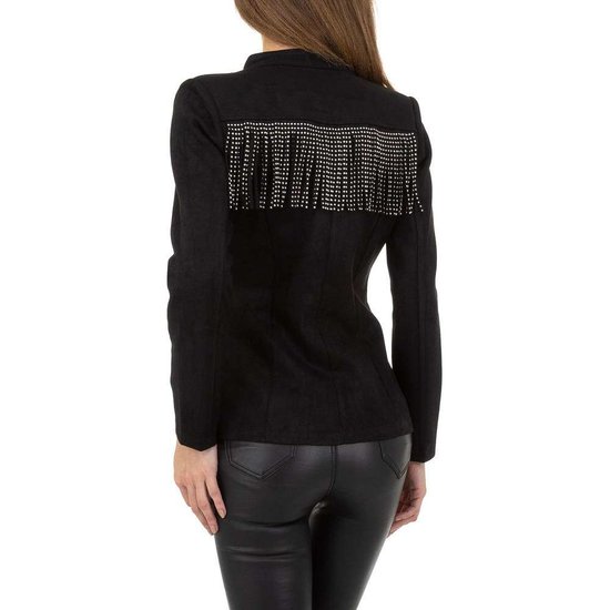 Stylish korte zwarte uniform blazer.