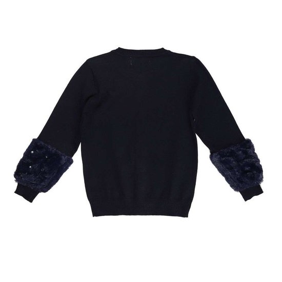 Trendy donker blauwe meisjes pullover.SOLD OUT