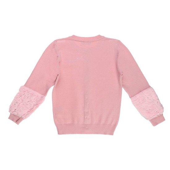 Trendy licht rose meisjes pullover.SOLD OUT