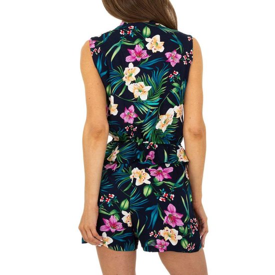 Trendy blauwe floral romper.SOLD OUT