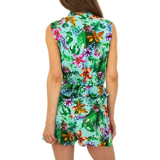 Trendy groene floral romper.SOLD OUT