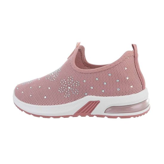 Lage rose meisjes textiel sneaker Elvire.