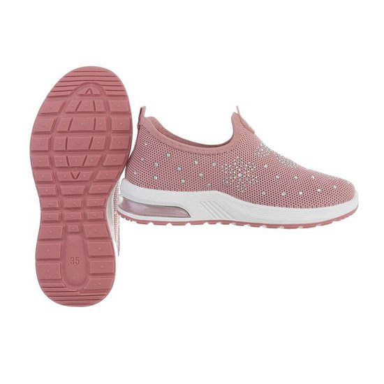 Lage rose meisjes textiel sneaker Elvire.