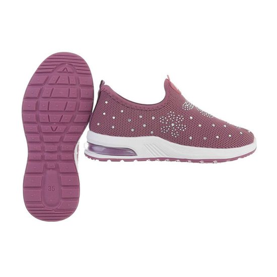 Lage purperen meisjes textiel sneaker Elvire.