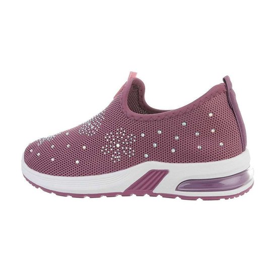 Lage purperen meisjes textiel sneaker Elvire.