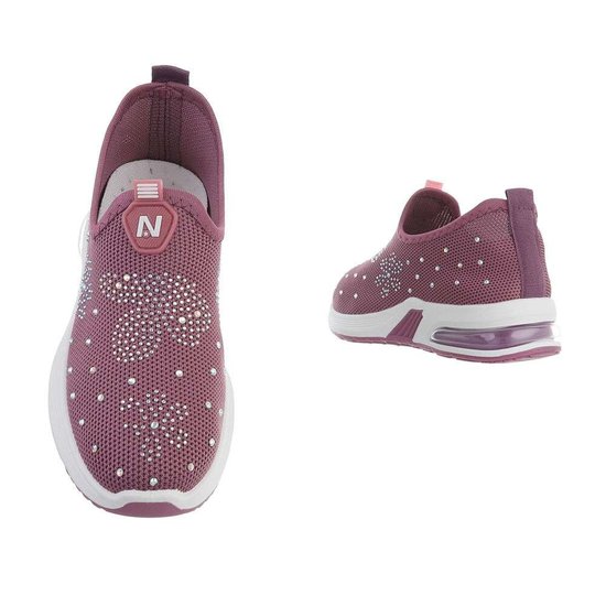 Lage purperen meisjes textiel sneaker Elvire.
