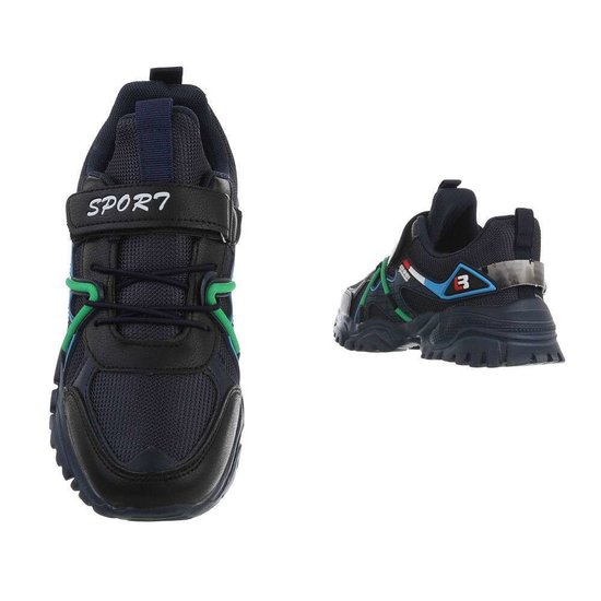 Trendy blauwe mix jongens sneaker Jaco.