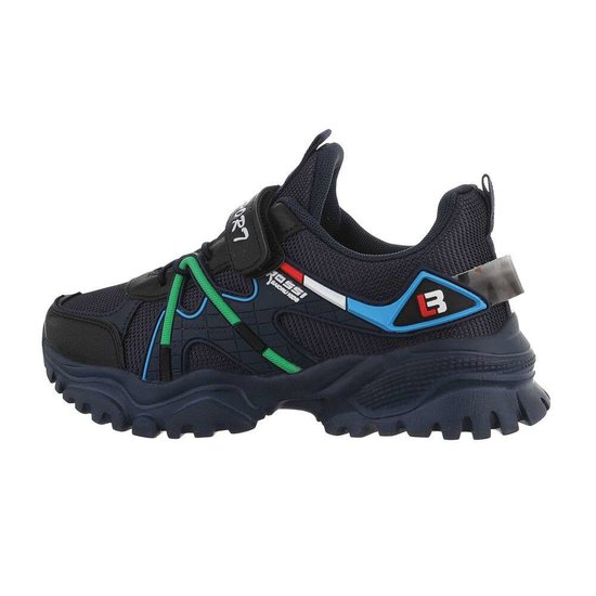Trendy blauwe mix jongens sneaker Jaco.