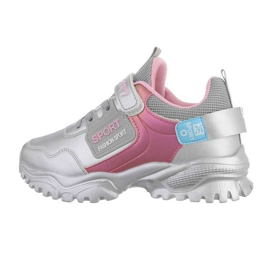 Trendy zilveren mix meisjes sneaker Stansie.SOLD OUT