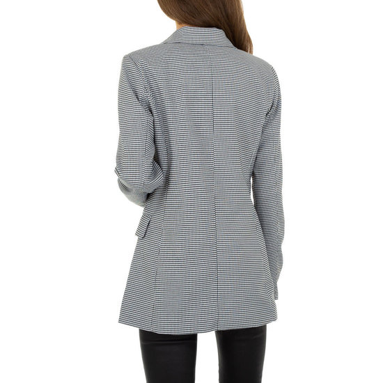 Elegante zwart/witte blazer.