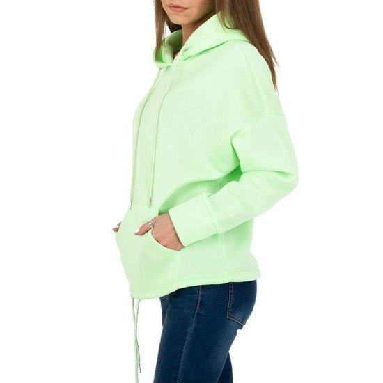 Trendy groene sweater/hoodie in sweatstof.SOLD OUT