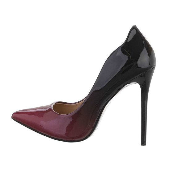 Prachtige zwart-purperen pump Belinda