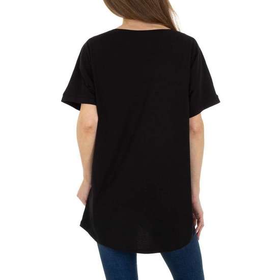 Trendy zwarte T-shirt met opschrift SWEET GIRL.