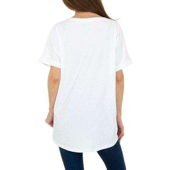 Trendy witte T-shirt met opschrift SWEET GIRL.