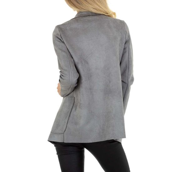 Classy grijze blazer in daim.