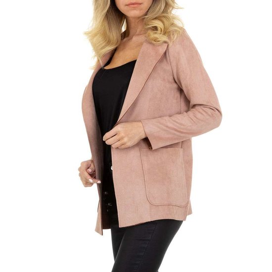 Classy rose blazer in daim.