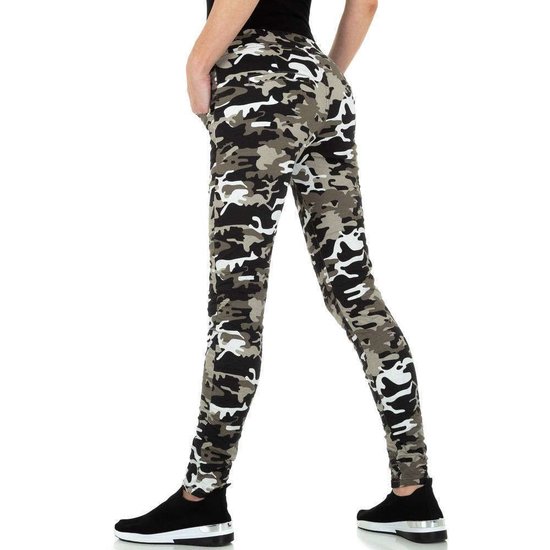 Trendy mix colour camouflage jogger jeans.