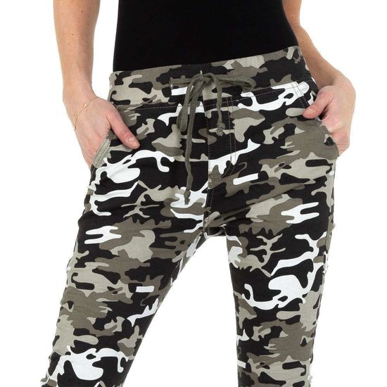 Trendy mix colour camouflage jogger jeans.