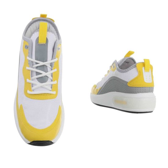 Grijs-gele hoge sneaker Evy.
