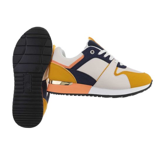 Blauwe multicolor lage sneaker Kesley.
